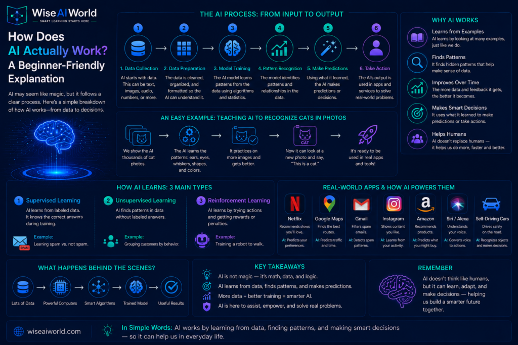 How artificial intelligence actually works beginner friendly explanation with diagrams