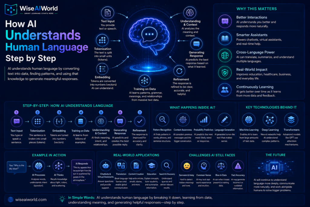 How artificial intelligence understands human language step by step with NLP explanation