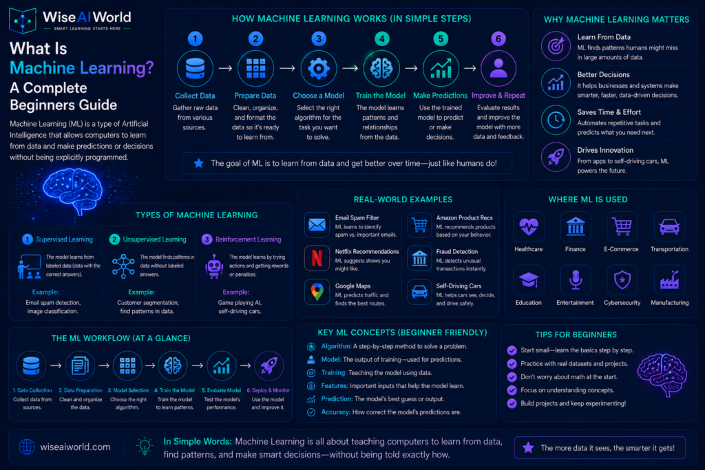 What is machine learning complete beginners guide with examples